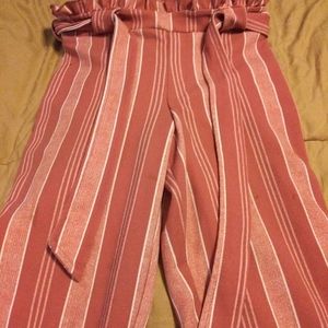 Pink stripe dress up pants